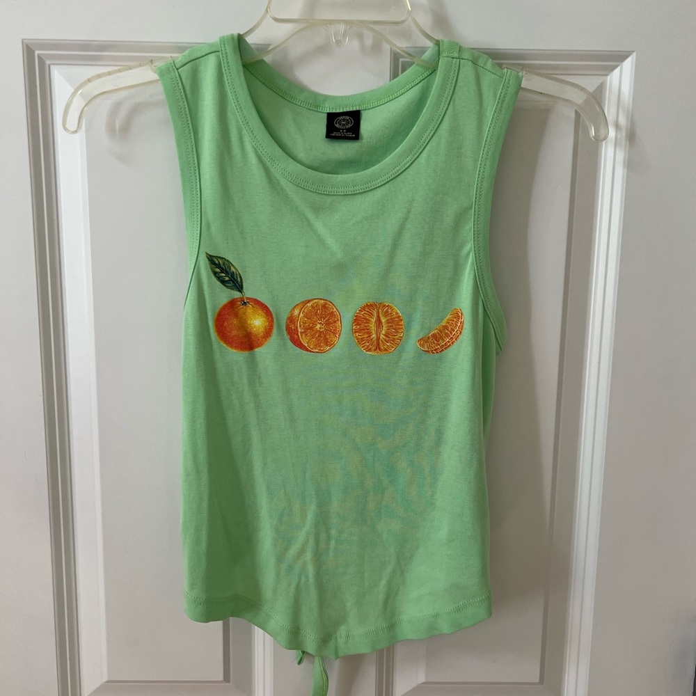 Urban Outfitters tie back tank with oranges